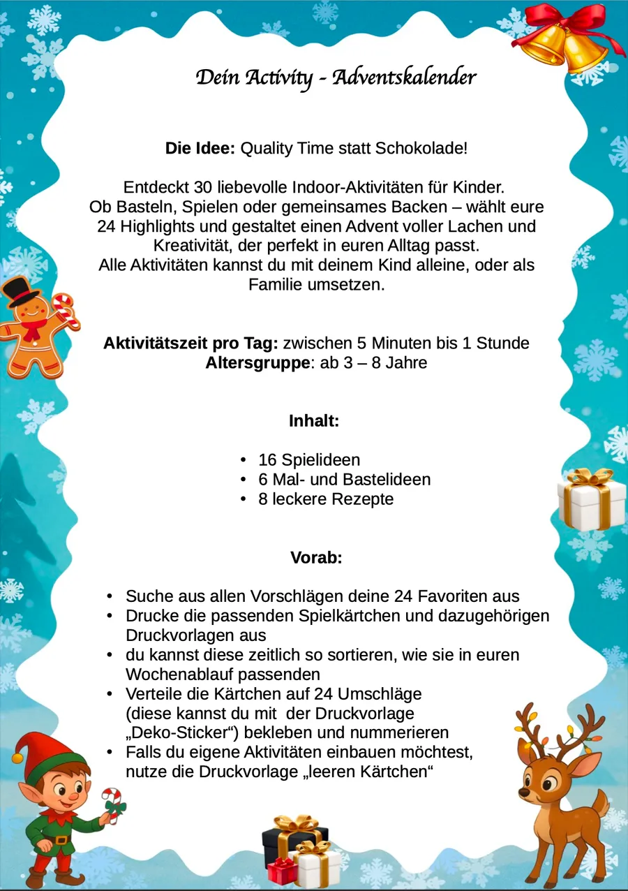 Adventskalender – Spielkonzept & Ablauf